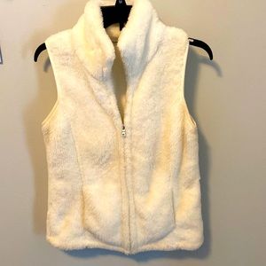 Woman’s White Faux Fur Vest